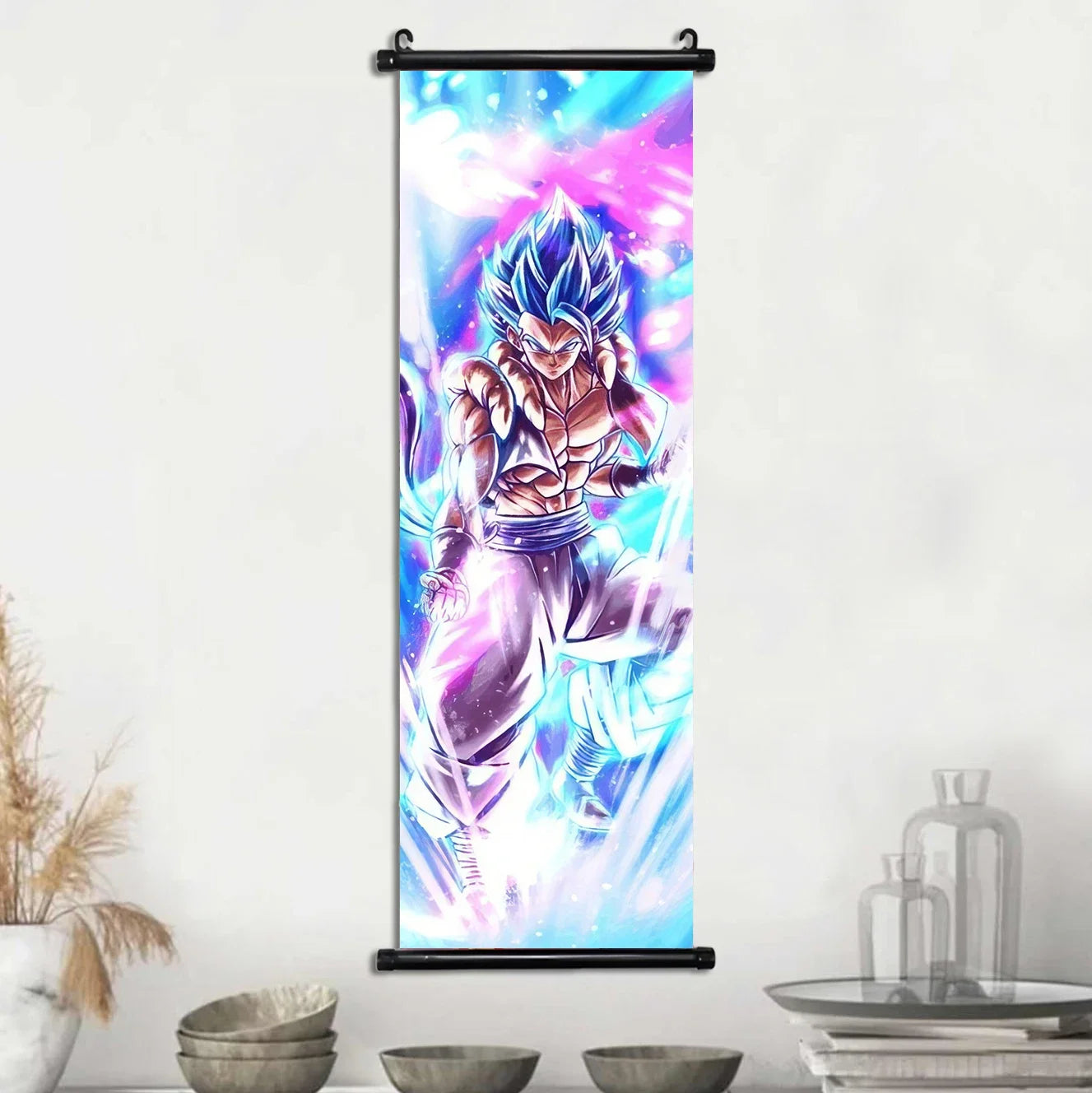 Dragon Ball Super Posters, Anime Wall Artwork Ultra Instinct Goku Vegeta Canvas Super Saiyan Hanging Scrolls Home Room Decor