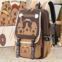 Cute Capybara Buddies Backpack With Pencil Case CLOUDANIMESTUDIO