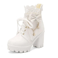 Pretty Pink Ankle Boots CLOUDANIMESTUDIO