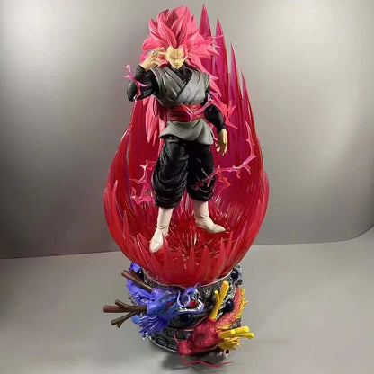 Zamasu Goku Black Super Saiyan Pink Rose 3 Action Figure, Dragon Ball Anime Figurines Statue PVC 45 CM