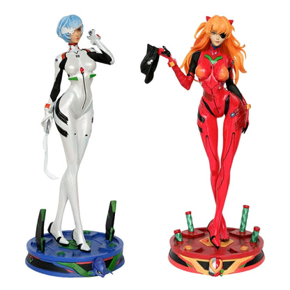 Ayanami Rei White Plugsuit & Gel Suit Mecha Asuka Action Figures, Neon Genesis Evangelion Anime PVC Figures