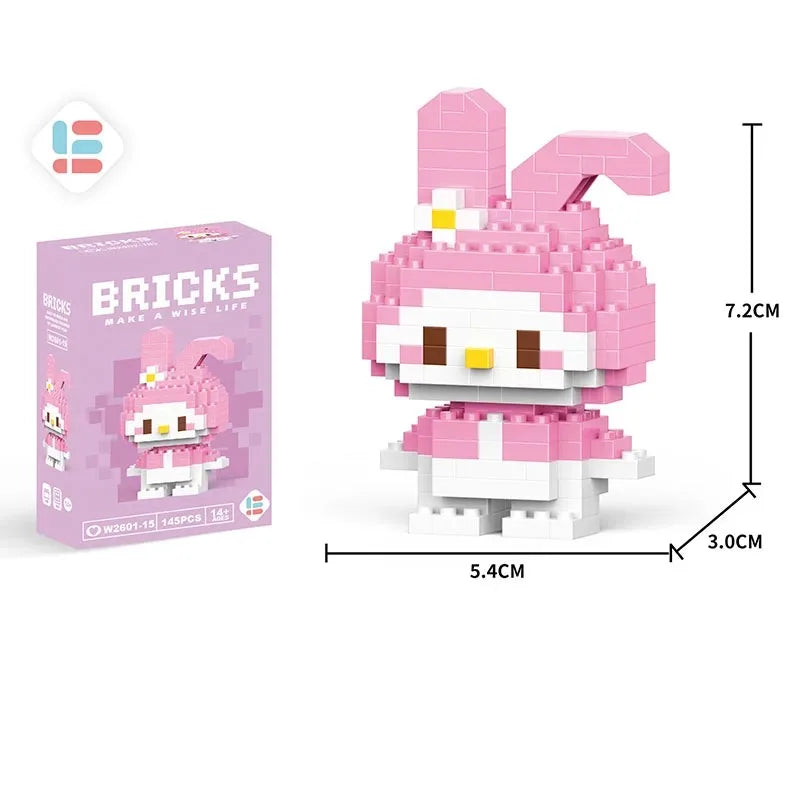 LiLo Stitch Toys Building Blocks Pikachu Anime Cartoon Character Model Puzzles