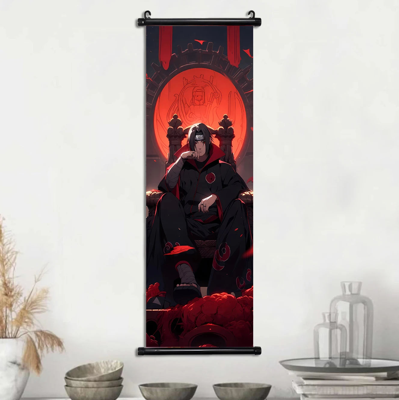 Hot NARUTO Shippuden Anime Scroll, Canvas Wall Art Hanging Posters, Konaha Leaf Ninjas and More