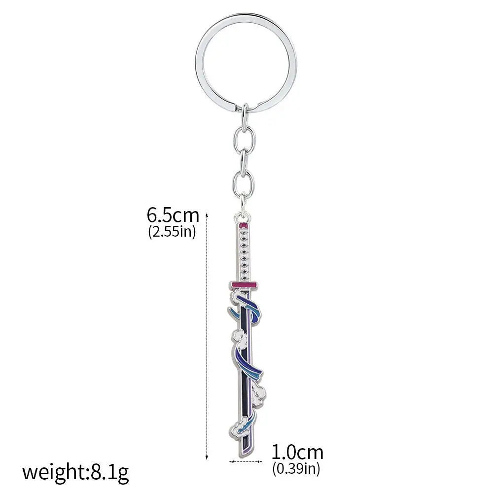 Demon Slayer Sword Keychains, Anime Kimetsu no Yaiba Tomioka Weapon Key Chains Accessories