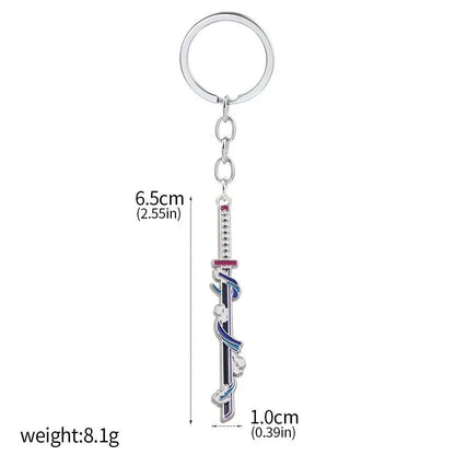 Demon Slayer Sword Keychains, Anime Kimetsu no Yaiba Tomioka Weapon Key Chains Accessories