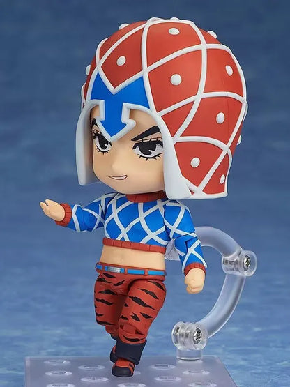 CUTE JOJO's Bizarre Adventure Anime Figures, Kawaii Chibi Guido Mista, Risotto Nero, Kars, Kujo Jotaro Action Figure PVC Toys Doll 10 cm