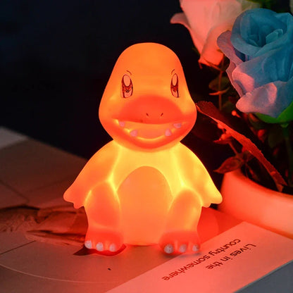 Pokemon Night Light Glowing Anime Figures, Gengar Squirtle Charmander Psyduck Bedside Led Lamp 12 CM