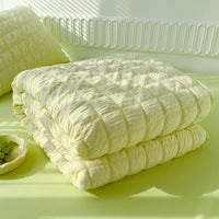 Cool Seersucker Summer Quilt Duvet Cover Set