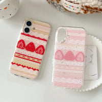 Strawberries & Cream Cake Samsung Phone Case