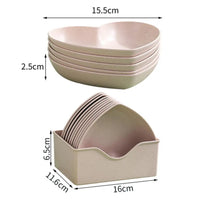 Heart Shaped Snack Plates Set
