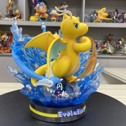 Pokemon Evolution LED Anime Figures, PVC Statue Model Toy Collections 20-35cm