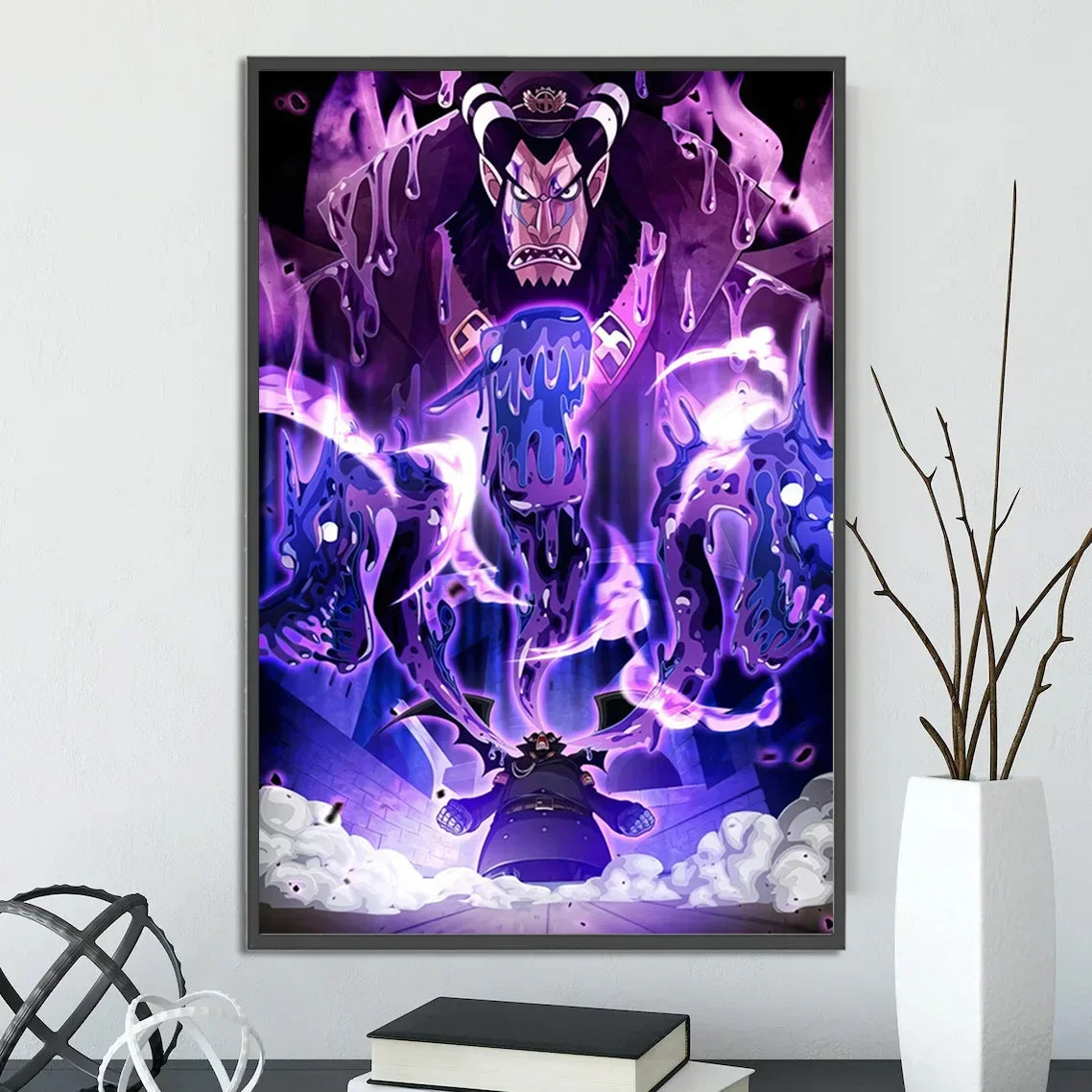 One Piece Anime Self-adhesive Poster, Anime Wall Art Wallpaper Home Decoration Painting Wall Art For Bedroom