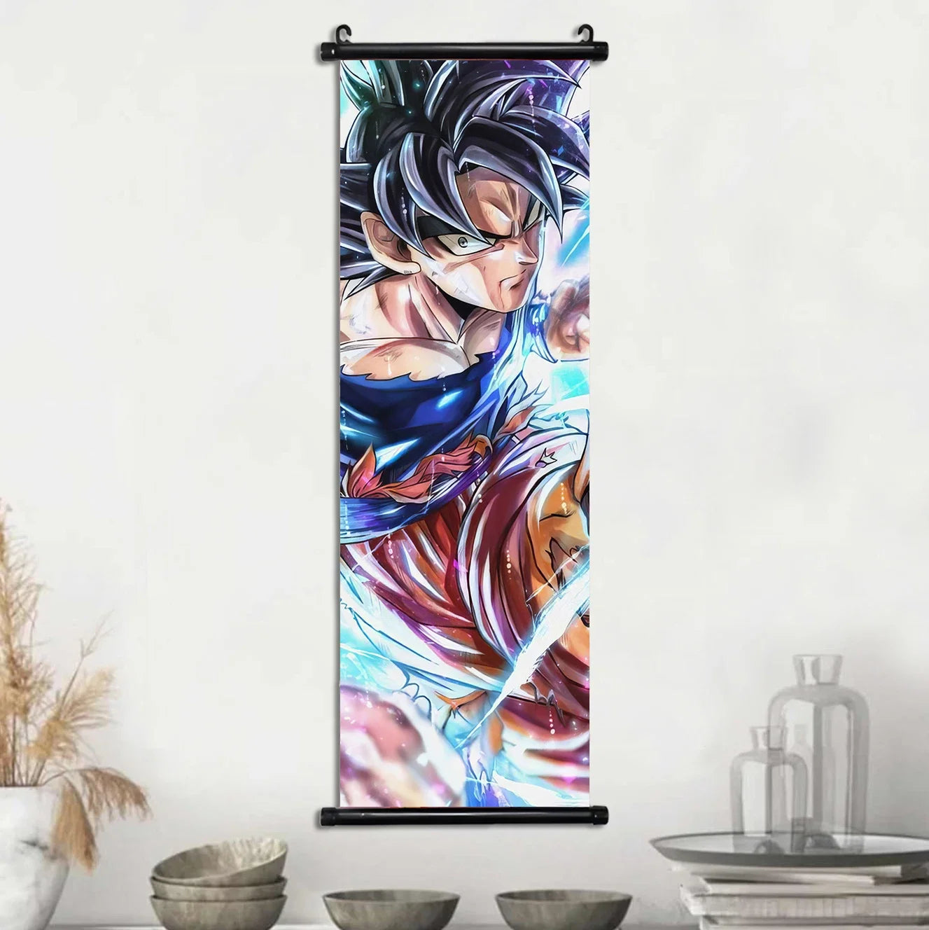 Dragon Ball Super Posters, Anime Wall Artwork Ultra Instinct Goku Vegeta Canvas Super Saiyan Hanging Scrolls Home Room Decor