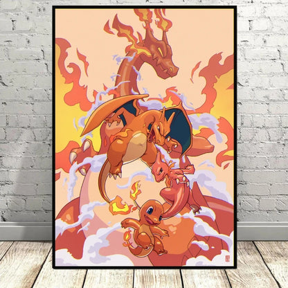 Pokemon Canvas Artwork, Wall Art Poster Prints Home Hanging Wall Decoration Decorative Modern Living Room