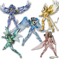 Saint Seiya Anime Figurines, Shiryuu Hyoga Shun Ikki Action Figures Knights Of Zodiac 19 CM