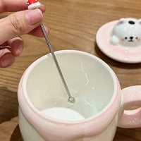 Kawaii Animal Pudding Ceramic Mugs