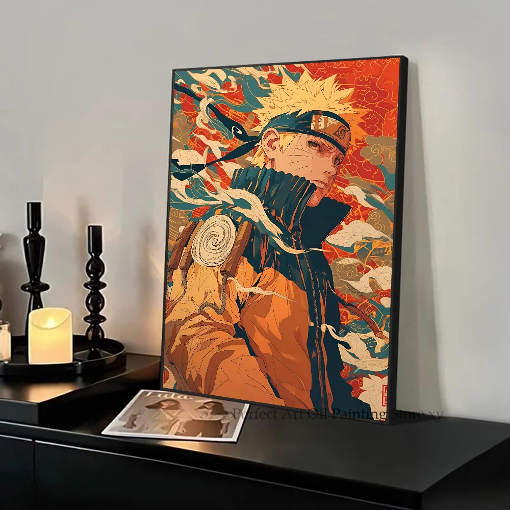 Anime Naruto Shippuden Posters, Naruto Sasuke Sakura Kakashi Pain Paper Print Home Living Room Bedroom Entrance Bar Cafe Art Painting Decoration Wall Art