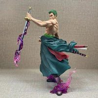Roronoa Zoro Anime Figure, One Piece Action Figurines PVC Changable Two Heads 27 CM