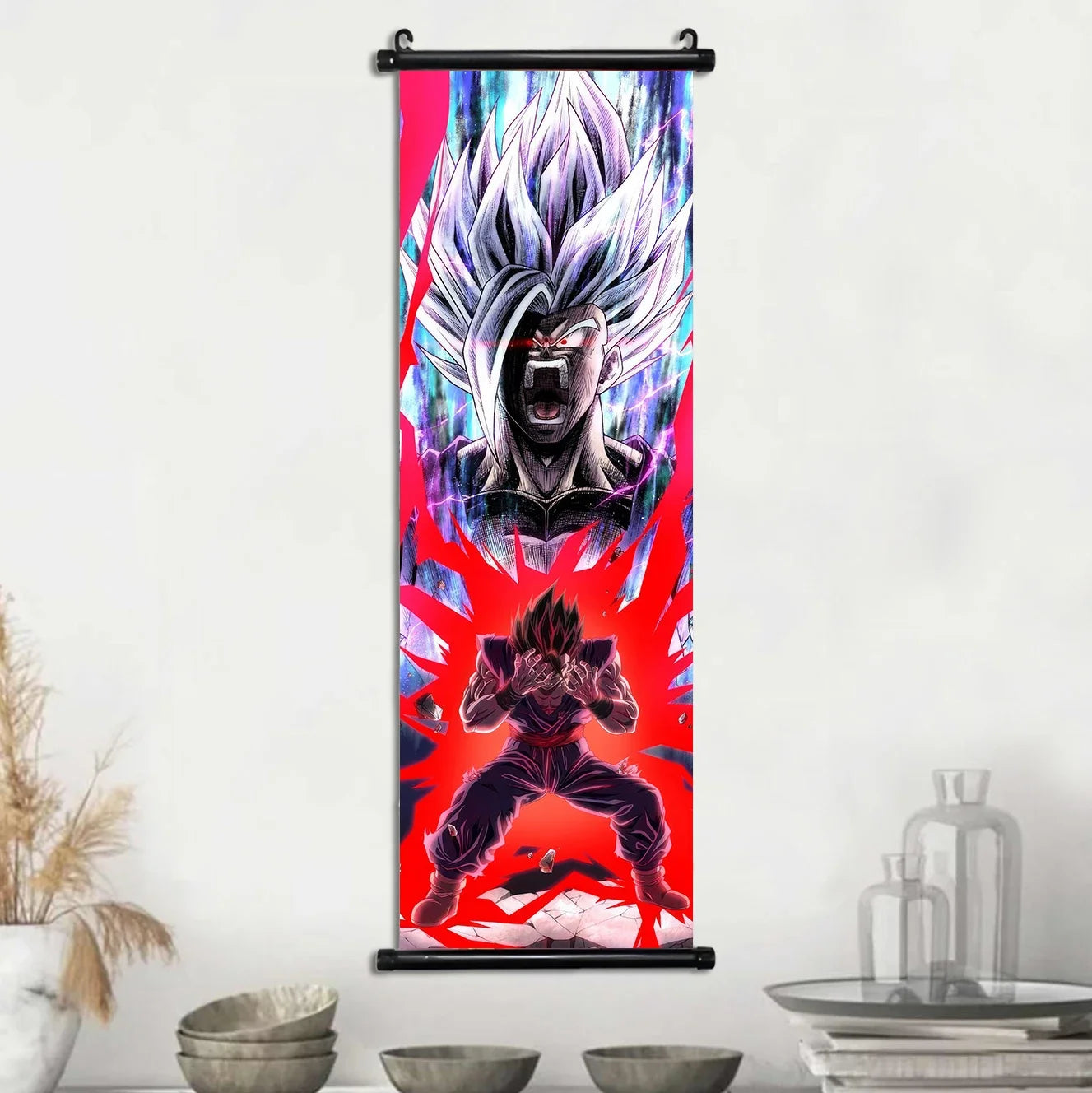 Dragon Ball Super Posters, Anime Wall Artwork Ultra Instinct Goku Vegeta Canvas Super Saiyan Hanging Scrolls Home Room Decor