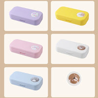 Kawaii Pastel Animal Cuties Double Tiered Pencil Case