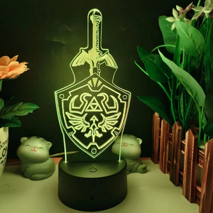 Legend of Zelda Night Lights Anime 3D Led Lamp Link Tears Of The Kingdom Lighting Bedroom Decoration
