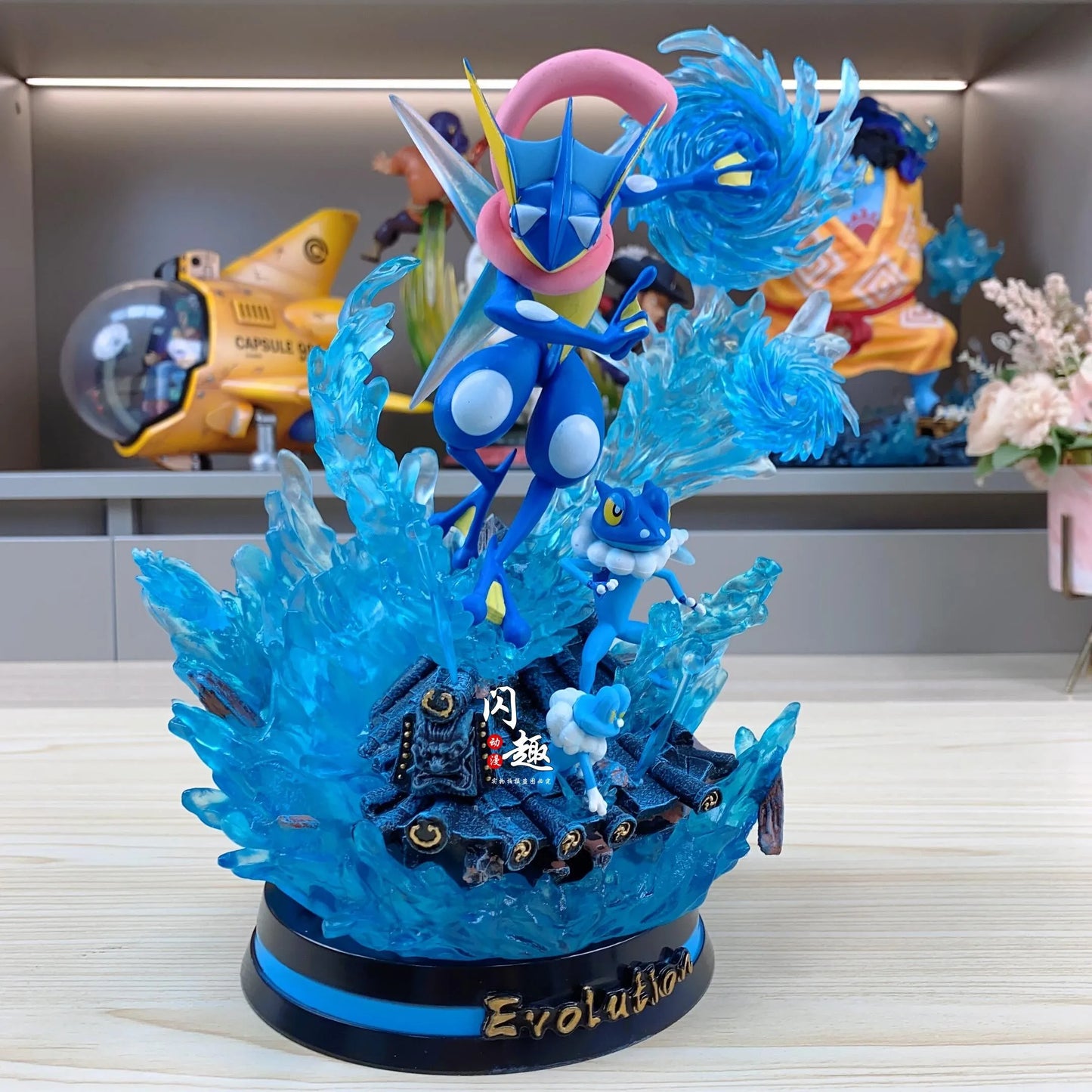 Pokemon Evolution LED Anime Figures, PVC Statue Model Toy Collections 20-35cm