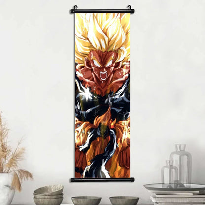 Dragon Ball Super Posters, Anime Wall Artwork Ultra Instinct Goku Vegeta Canvas Super Saiyan Hanging Scrolls Home Room Decor