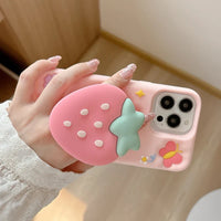 Sweet Strawberry Butterfly iPhone Case