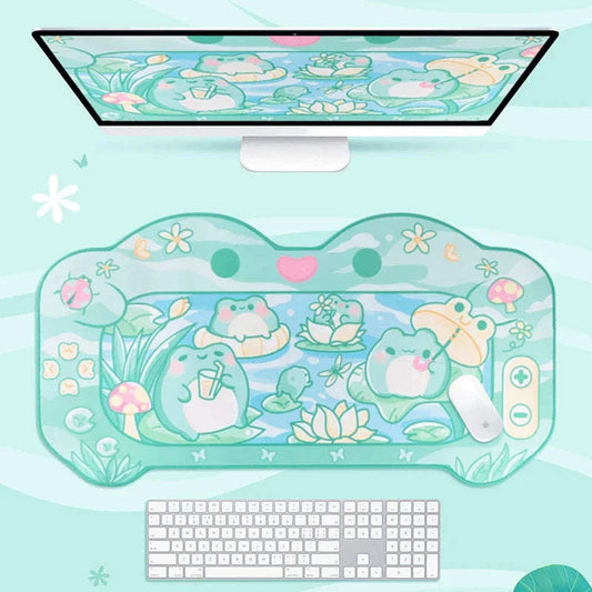 Kawaii Frog Game Desk Pad CLOUDANIMESTUDIO