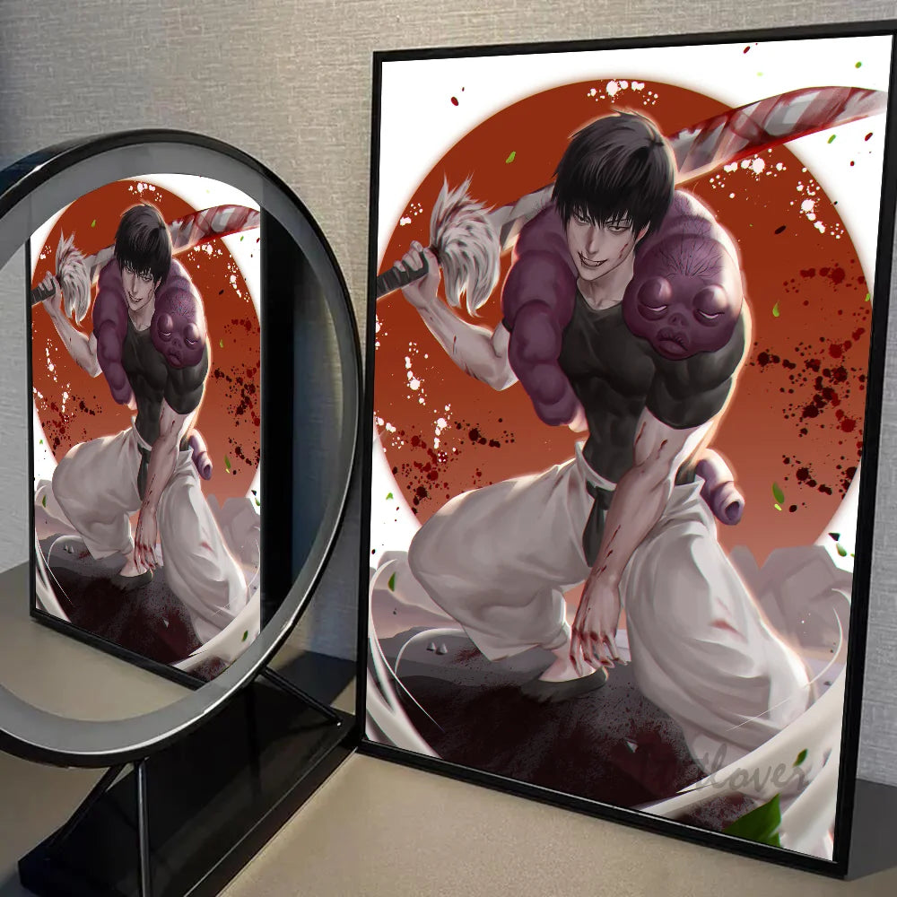 Jujutsu Kaisen Fushiguro Toji Poster, JJK Anime Posters Wall Art Decor Game Room