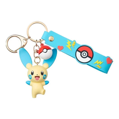 Pokemon Anime Keychain Pendant, Cubone Pikachu Gengar Snorlax Jigglypuff Mimikyu Key Chains