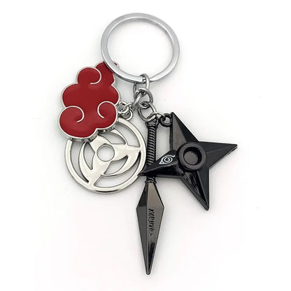 Naruto Shippuden Keychains Toy Kunai Shuriken Konoha Anime Key Chains Accessories Gift