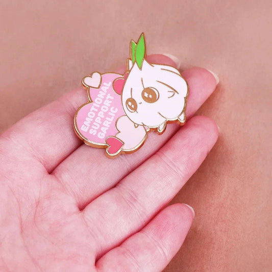 Kawaii Garlic Enamel Pin CLOUDANIMESTUDIO