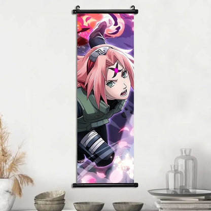 Hot NARUTO Shippuden Anime Scroll, Canvas Wall Art Hanging Posters, Konaha Leaf Ninjas and More