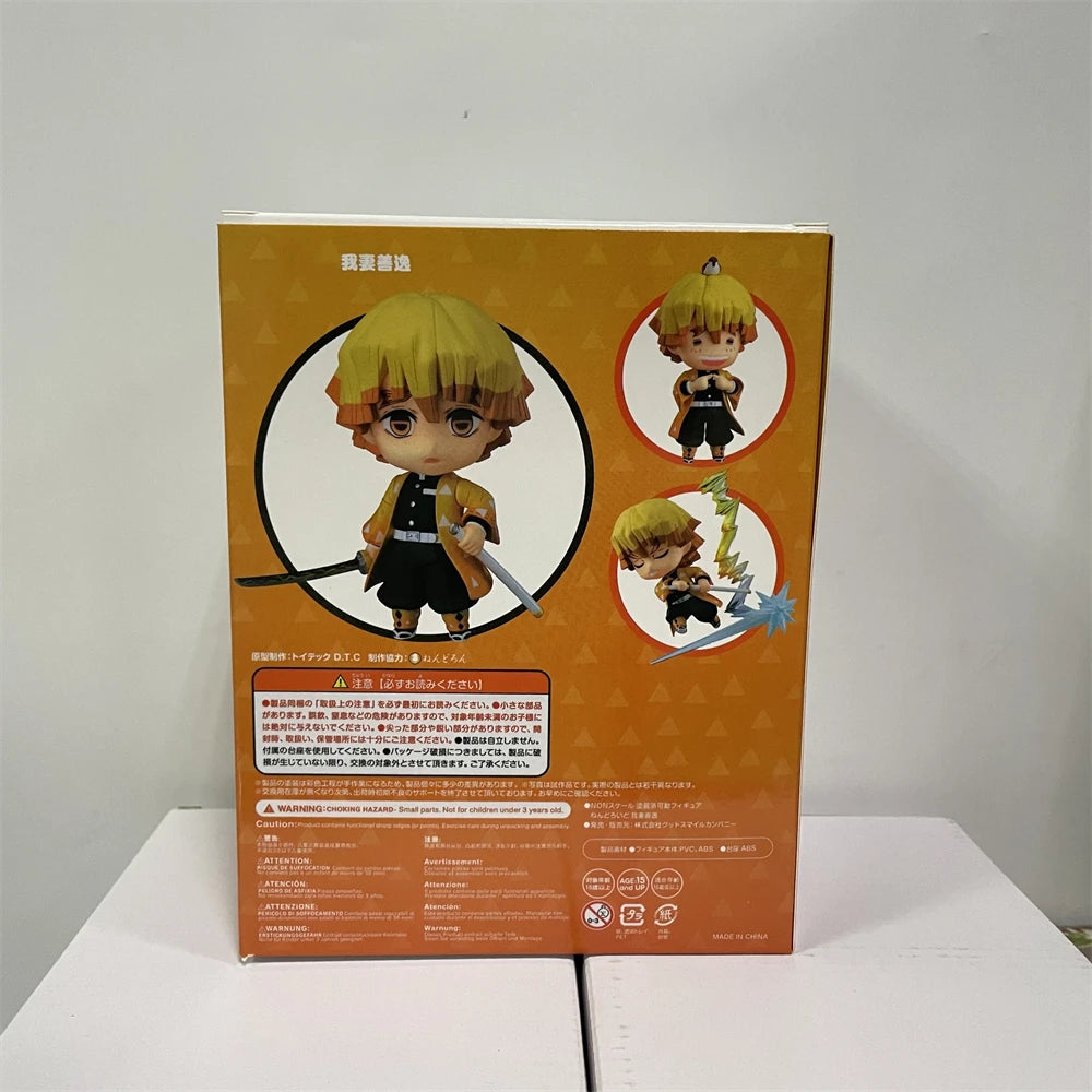 Demon Slayer Mini Anime Figurines, Inosuke, Tanjirou, Nezuko, Zenitsu, Giyuu, Regoukou, Tengen, Cute Kawaii Chibi Kimetsu no Yaiba 10 cm