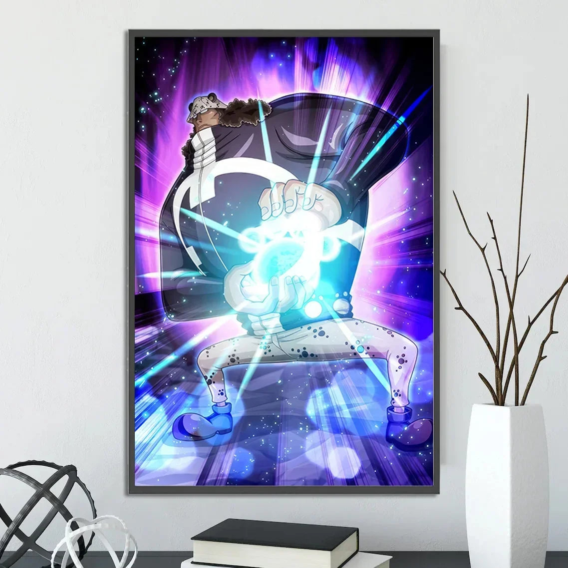 One Piece Anime Self-adhesive Poster, Anime Wall Art Wallpaper Home Decoration Painting Wall Art For Bedroom