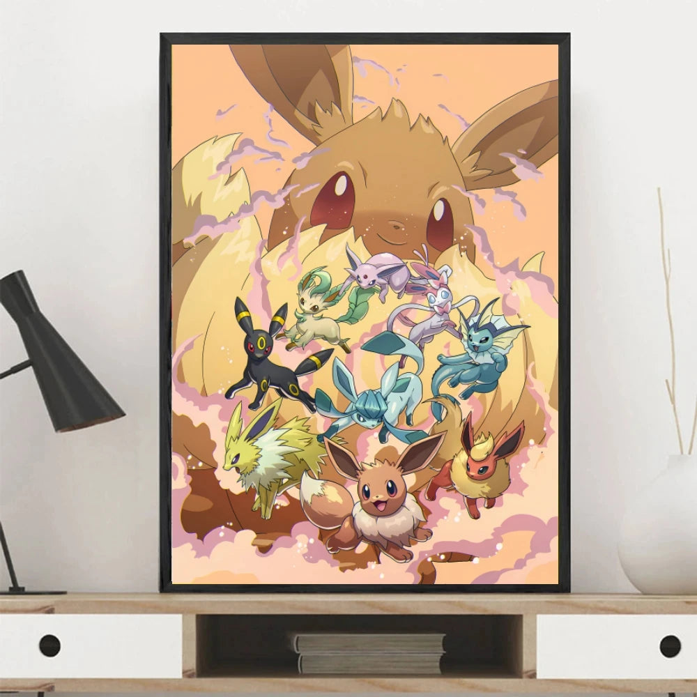 Pokemon Canvas Artwork, Wall Art Poster Prints Home Hanging Wall Decoration Decorative Modern Living Room