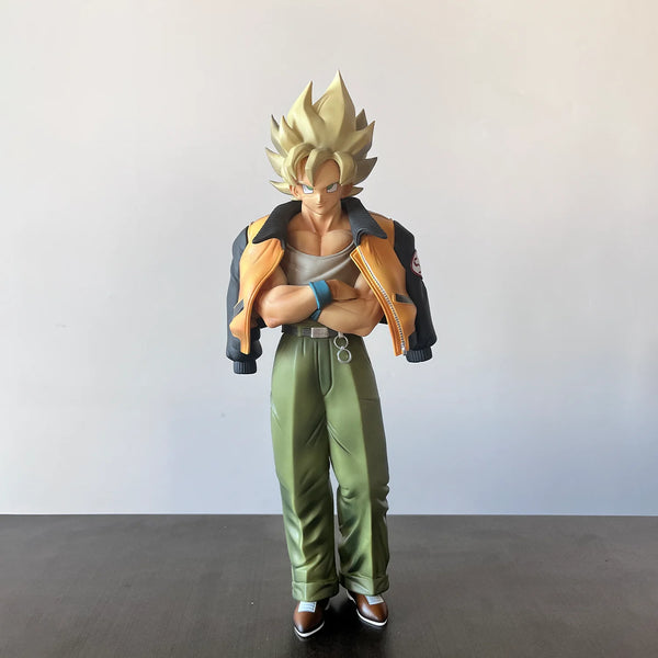 Son Goku Casual Clothing Anime Action Figure, Dragon Ball Z PVC Figurines Statue 30 CM