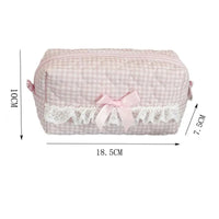 Gingham & Lace Pencil Case