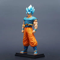 Super Saiyan Blue Son Goku Replacable Heads Anime Figures, Dragon Ball Z Action Figurines PVC 30 CM