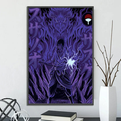 Naruto Shippuden Hot Japanese Self-adhesive Poster, Anime Wallpaper Sasuke Kakashi Itachi Madara and More Wall Art Wall Decors