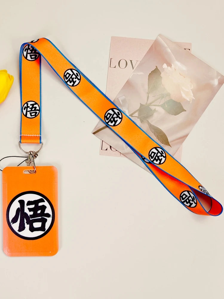 Dragon Ball Credential Holder Anime Lanyards Neck Strap For Card Badge Keychain Accessories Gifts
