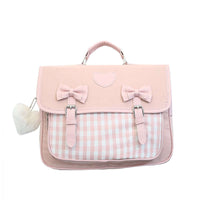 Gingham School Bag CLOUDANIMESTUDIO