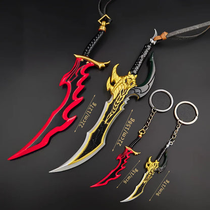 Solo Leveling Anime Manwha Sung Jinwoo Knight Killer Dagger Kasaka's Venom Fang Keychains Pendant