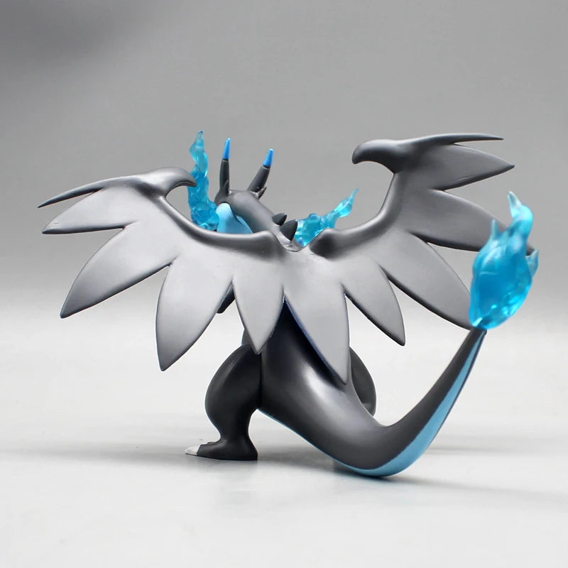 Mega Charizard X Anime Figure, Black Charizard Pokemon Anime Figurines Pvc Statue 10 CM