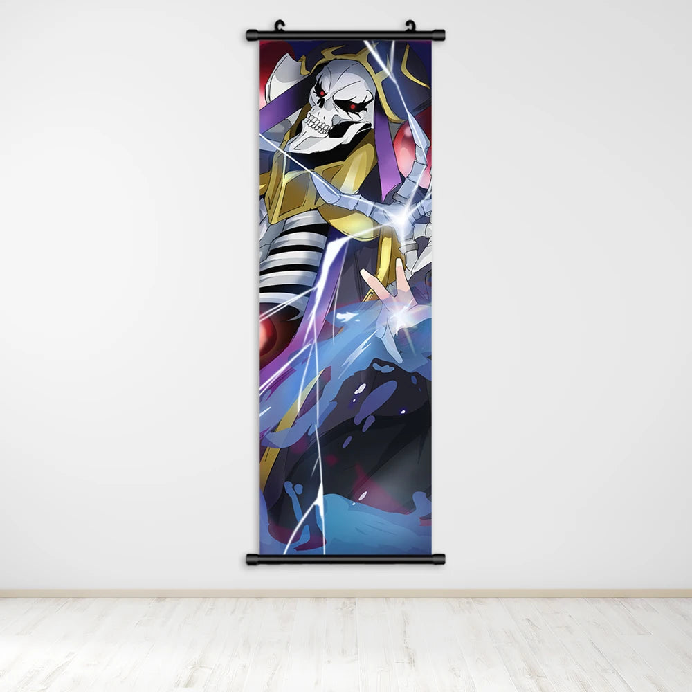 Overlord Anime Canvas Wall Art, Hanging Scrolls Digital Painting Print Posters