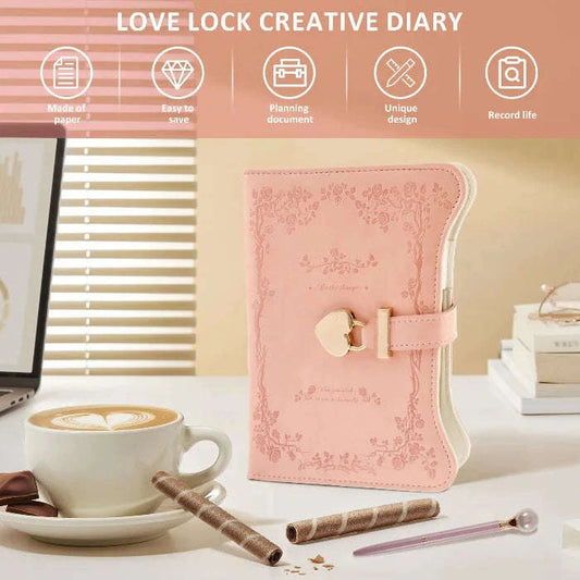 Pastel Diary with Heart Lock CLOUDANIMESTUDIO