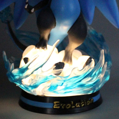 Pokemon Evolution LED Anime Figures, PVC Statue Model Toy Collections 20-35cm