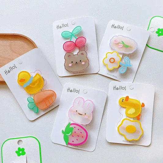 Kawaii Acrylic Hair Pin Clips CLOUDANIMESTUDIO