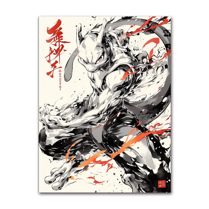 Anime Pokemon Ink Painting Canvas Posters, Painting Prints Posters and Prints Wall Art Picture for Living Room Children Gift